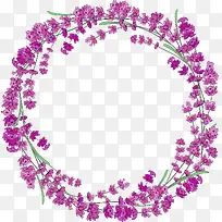 紫色清新花藤边框纹理