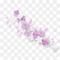 紫色清新小花装饰图案