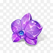 质感晶莹剔透的紫色花朵