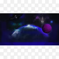 紫蓝色宇宙星空星光