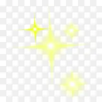 黄色卡通梦幻星光手绘