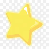 黄色立体星星节日海报装饰