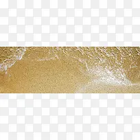 海边沙滩水浪背景banner