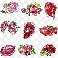 肉类矢量素材