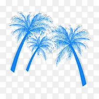 蓝色椰树