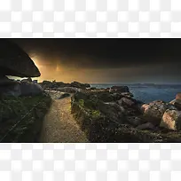 海边风景栈道高清壁纸