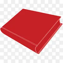 手绘红色的书本开学