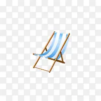 蓝色条纹沙滩椅