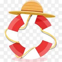 沙滩风情游泳圈帽子