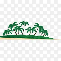 夏日植物绿色沙滩椰子树