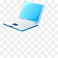 蓝色笔记本电脑