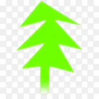 绿色卡通设计松树
