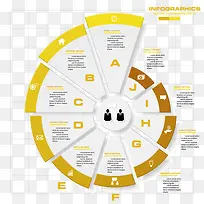 黄白色简约信息图表设计矢量素材
