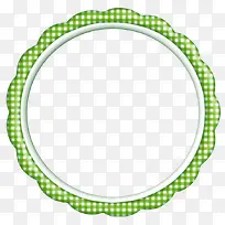 绿色花纹圆环