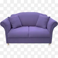 紫色欧式布艺沙发