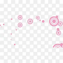 粉色圆圈漂浮