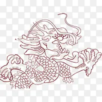 手绘古典中国风神龙