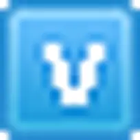 蓝色的小写字母v按键 icon