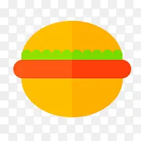 矢量卡通简洁扁平化食物汉堡