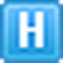 蓝色的大写字母H按键 icon