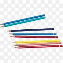 各种彩色铅笔开学季