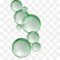 绿色漂浮泡泡