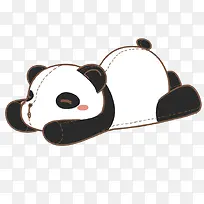 可爱的手绘熊猫