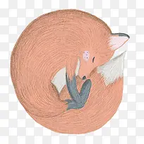 卡通可爱小动物装饰动物头像狐狸