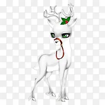白色圣诞麋鹿
