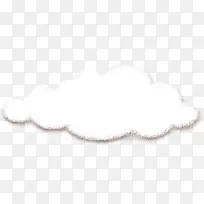 手绘创意白色的云朵