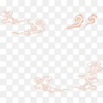 粉色中国风祥云装饰