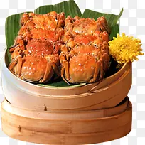 美味可口大闸蟹白底素材