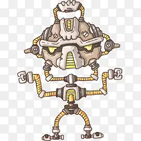 矢量卡通机器人