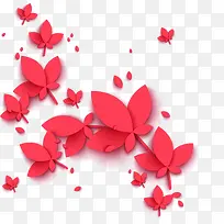 花朵中国风红花
