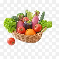 篮子中的蔬果