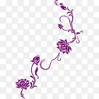 紫色中国风花朵