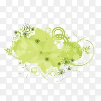 绿色底纹花纹