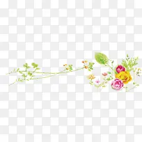 手绘藤蔓花朵装饰图案