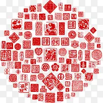 矢量印章图案