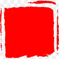 红色方块印章图标