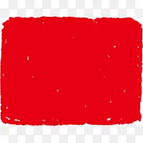 红色方块印章标签