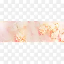 粉色花卉唯美背景banner