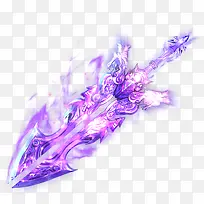 剑发光的剑紫色剑装饰
