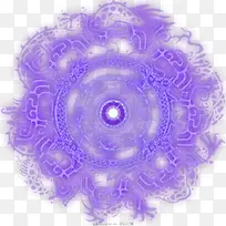 紫色圆形发光花纹