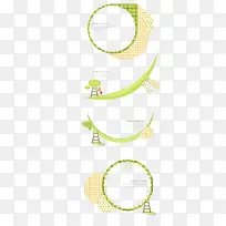 绿色卡通边框矢量素材