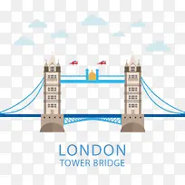 创意伦敦塔桥矢量素材