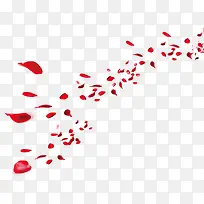 飞舞的红色花瓣海报背景