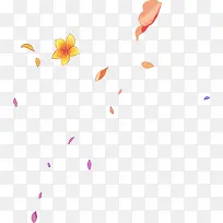 彩色花朵花瓣卡通背景