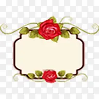 玫瑰花藤边框装饰
