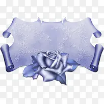 蓝玫瑰蕾丝背景装饰
